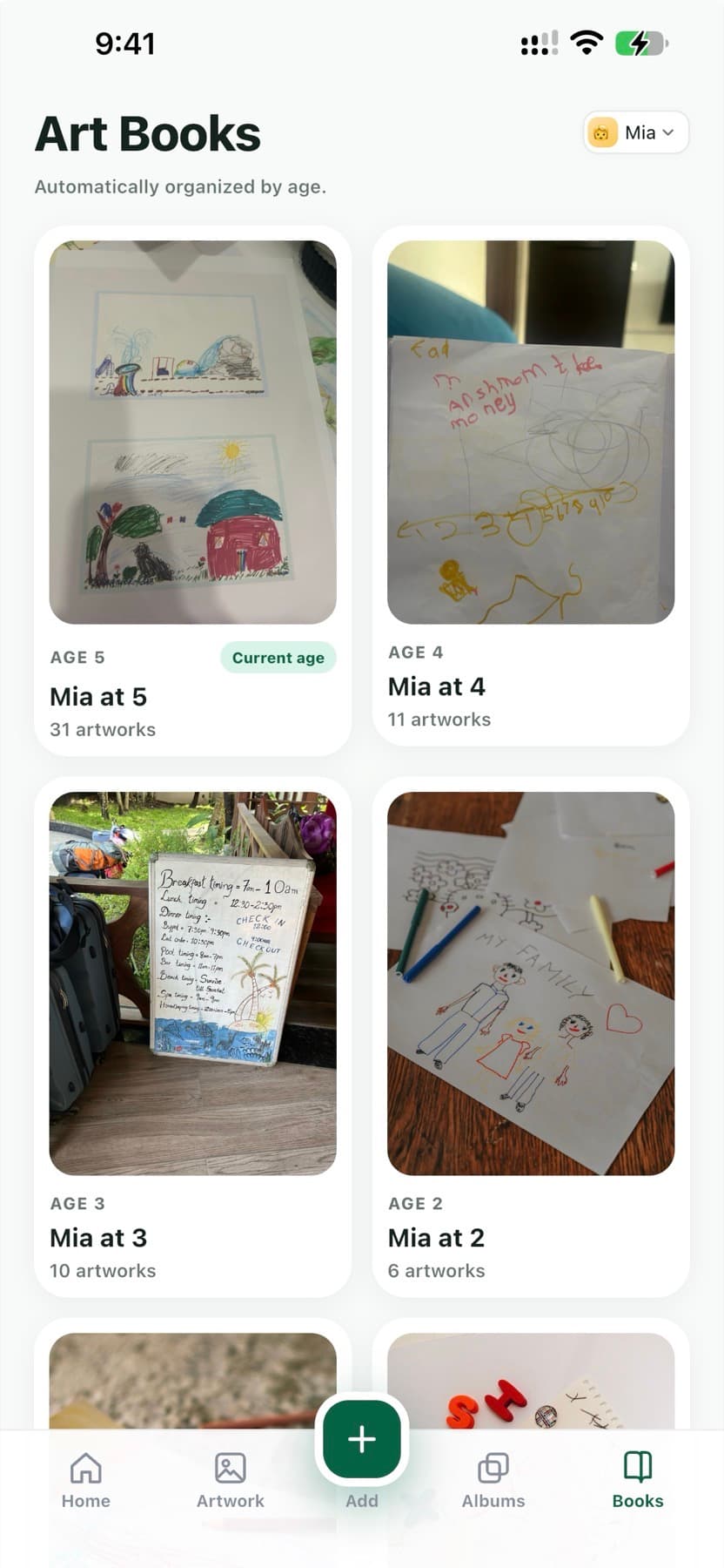ArtYears automatic Age Art Books for each creative year